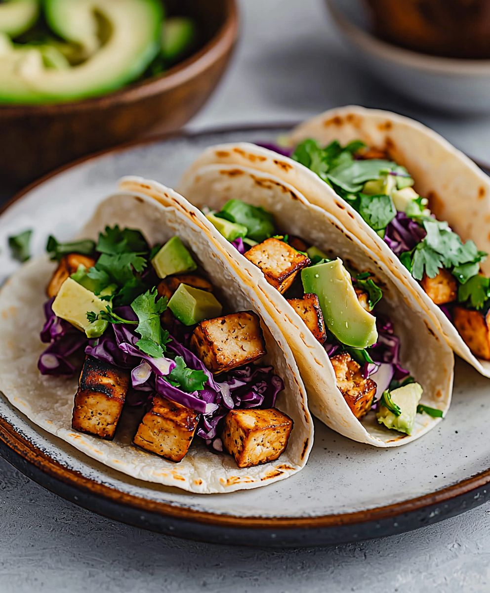 Tofu Tacos mit Kohlslaw