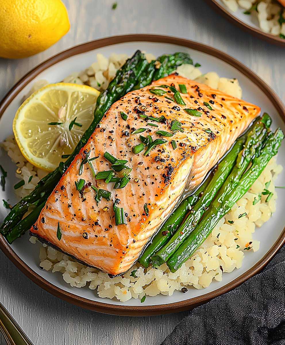 Zitronen Pfeffer Lachs backen