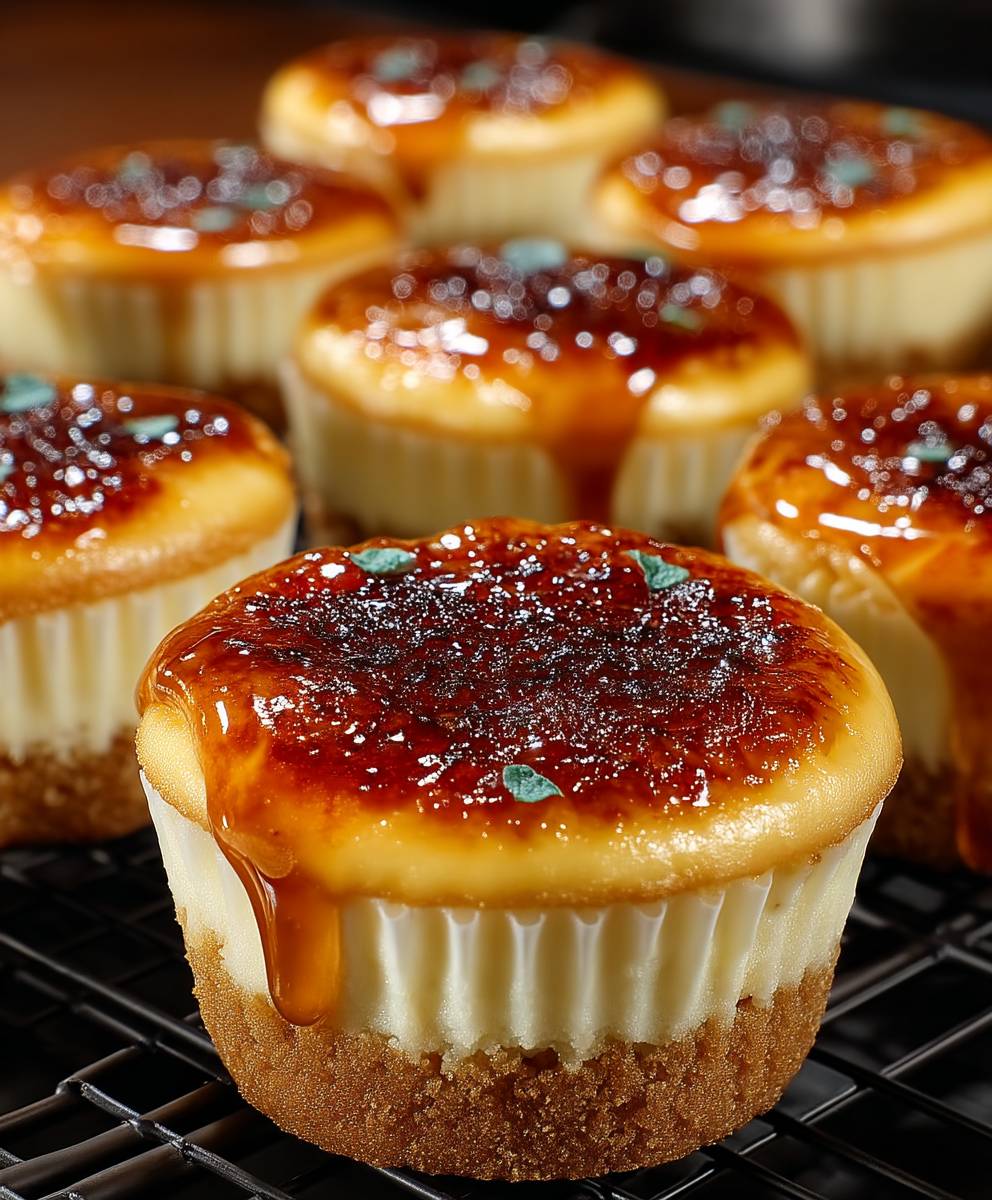 Creme Brulee Cheesecake Cupcakes