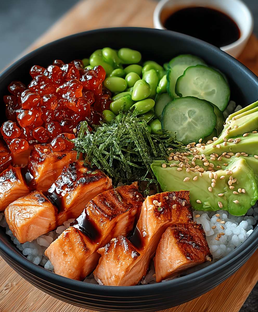 Teriyaki Lachs Sushi Bowl