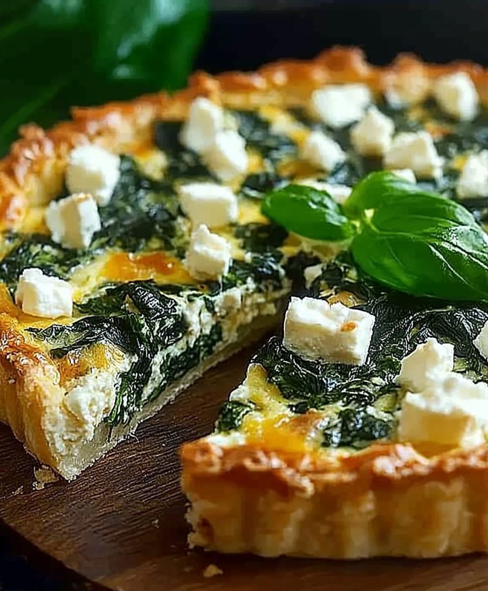 Spinat Feta Quiche herzhaft