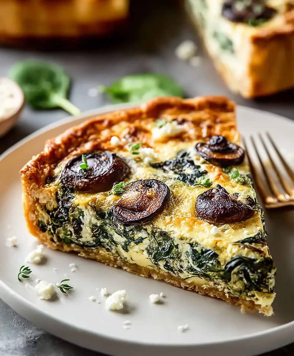 Spinat Pilz Quiche