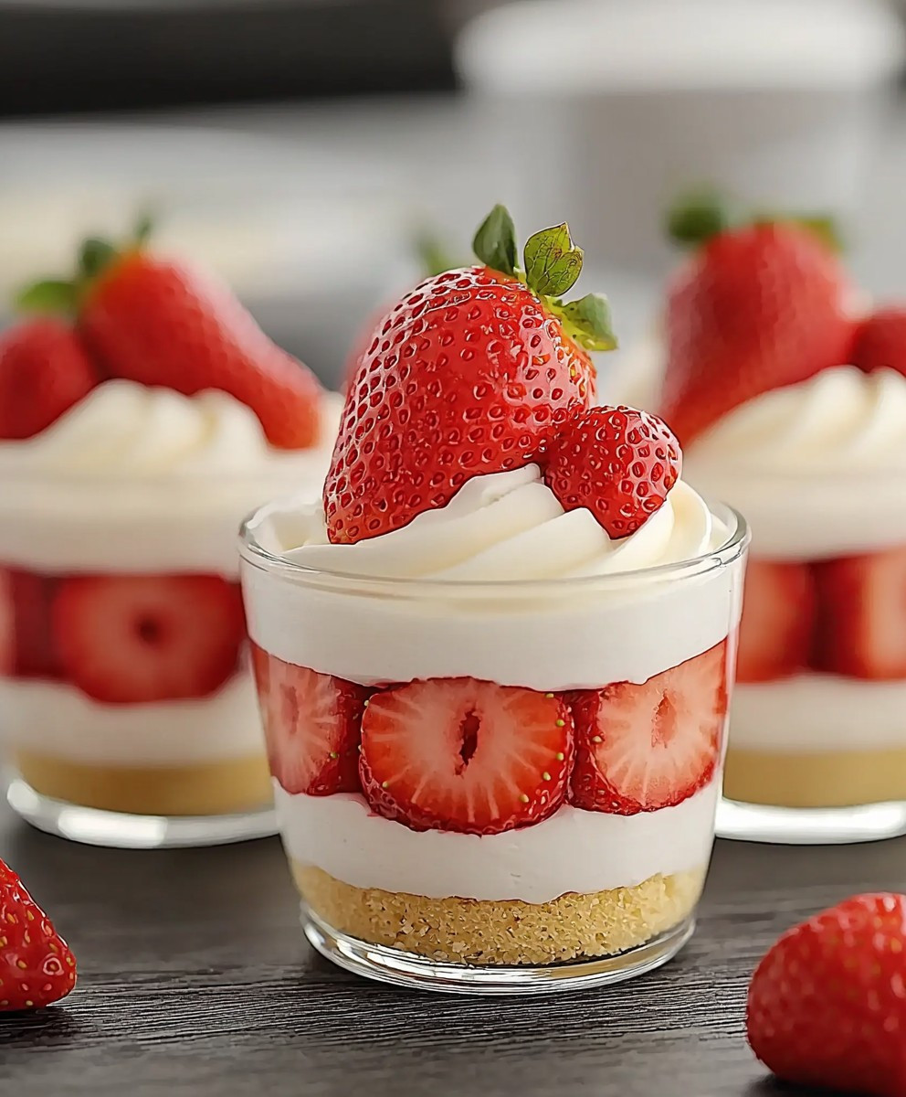 Mini Desserts Erdbeeren