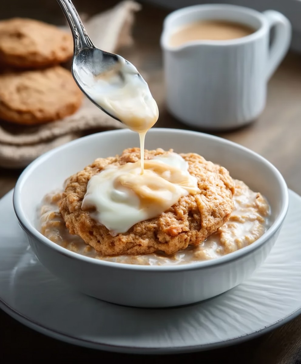 Erdnussbutter Haferbrei Cookies