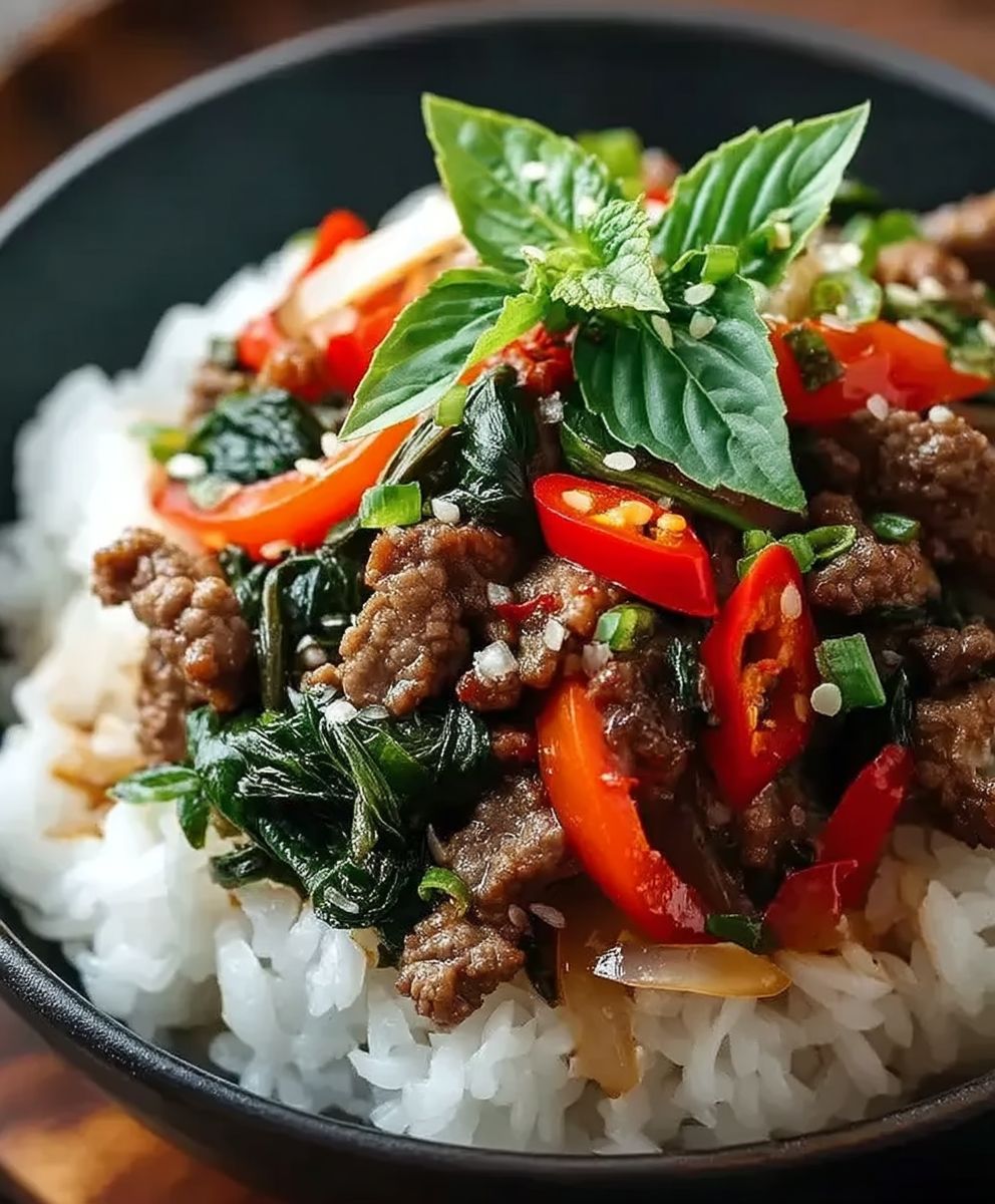 Thai Basilikum Rindfleisch