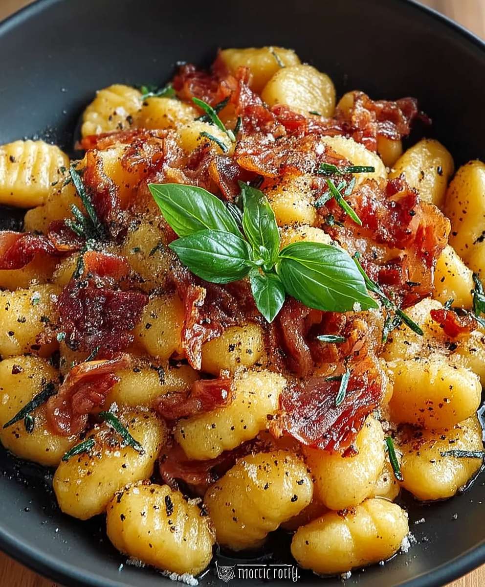Zitronenbutter Gnocchi Prosciutto