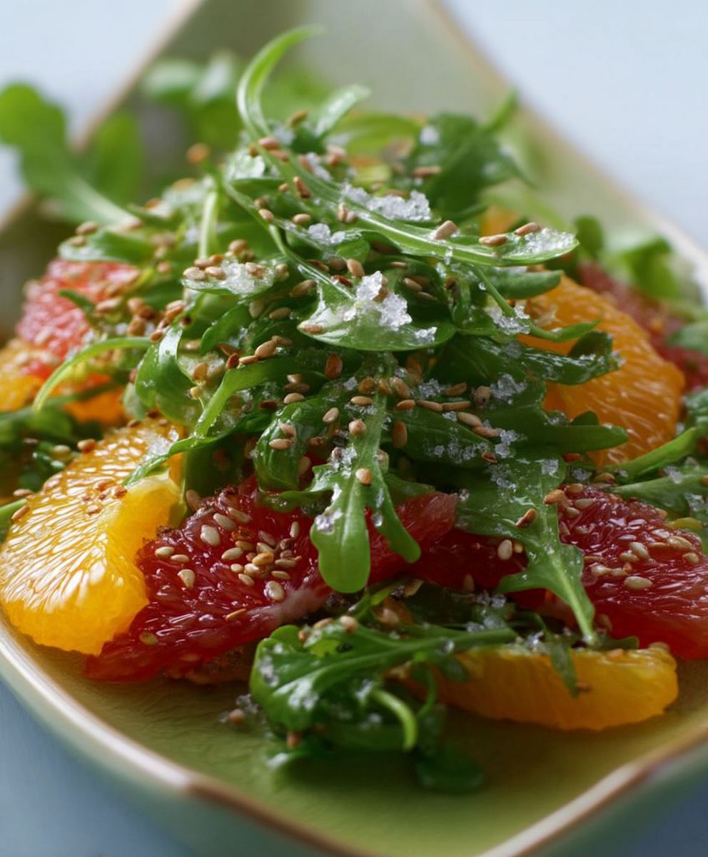 Rucola Zitrus Salat Sesam