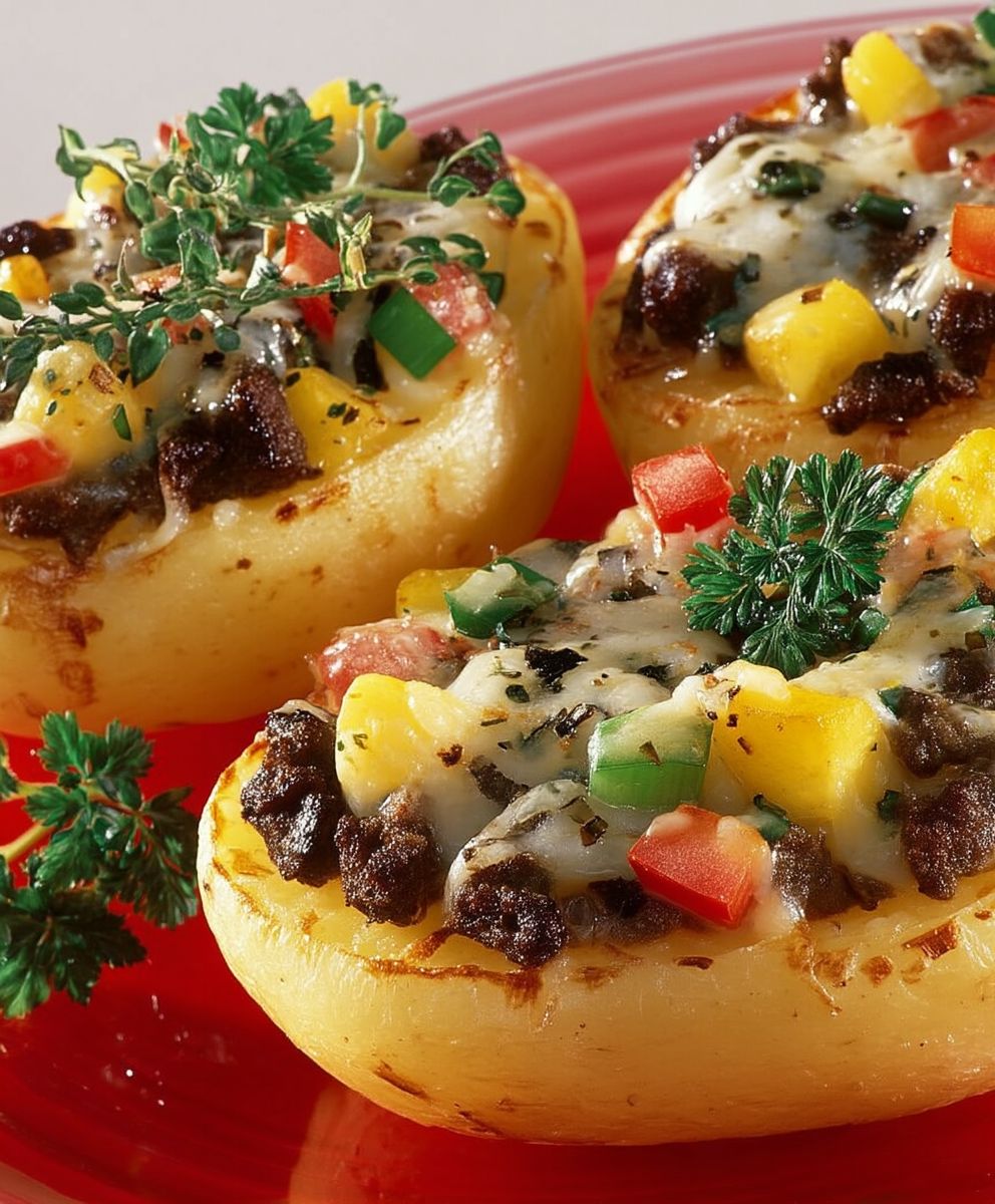 Gefüllte Kartoffeln überbacken