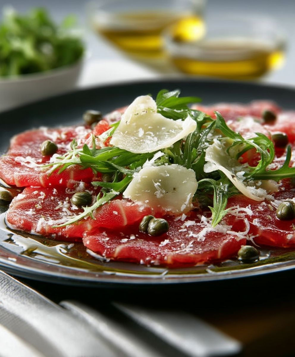 Carpaccio Kapern Parmesan