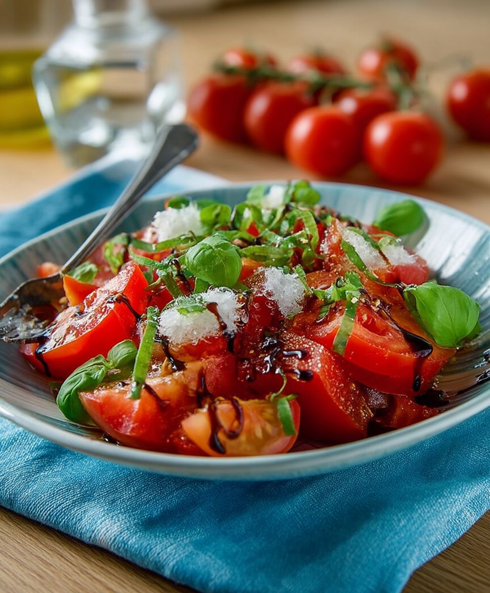 Tomatensalat Balsamico Dressing einfach