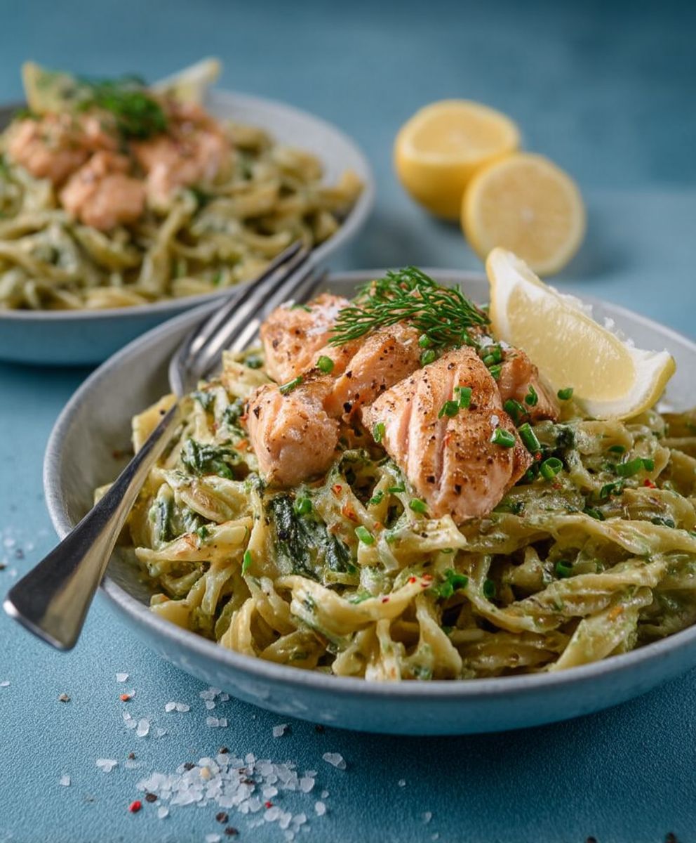 Lachspasta Sahne Sauce schnell