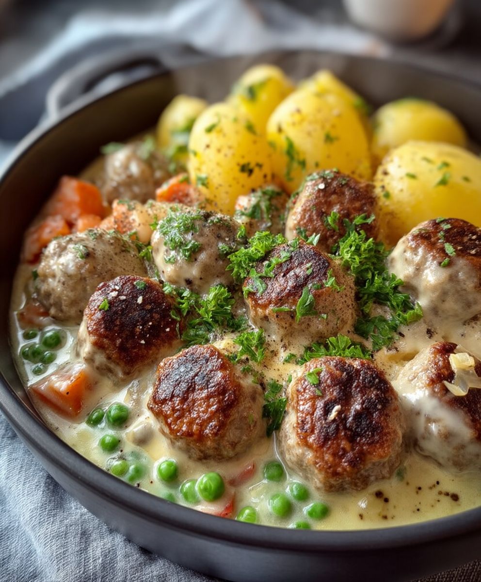 Wikingertopf mit Hackbällchen kochen