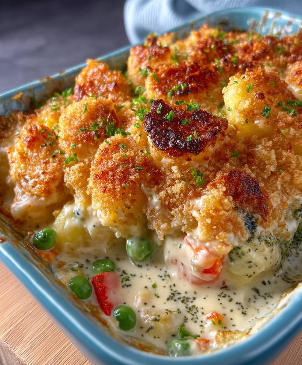 Gemüse Kartoffelauflauf überbacken