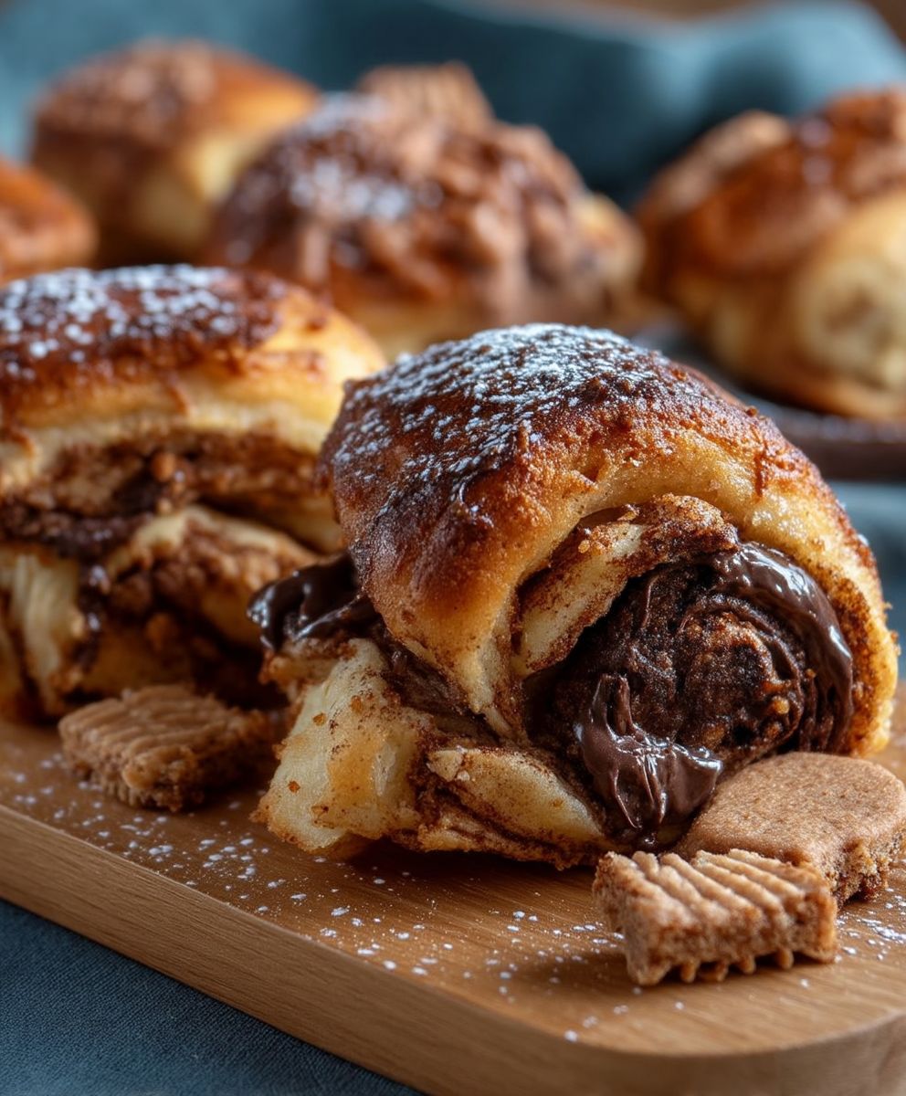 Schoko Spekulatius Brötchen backen