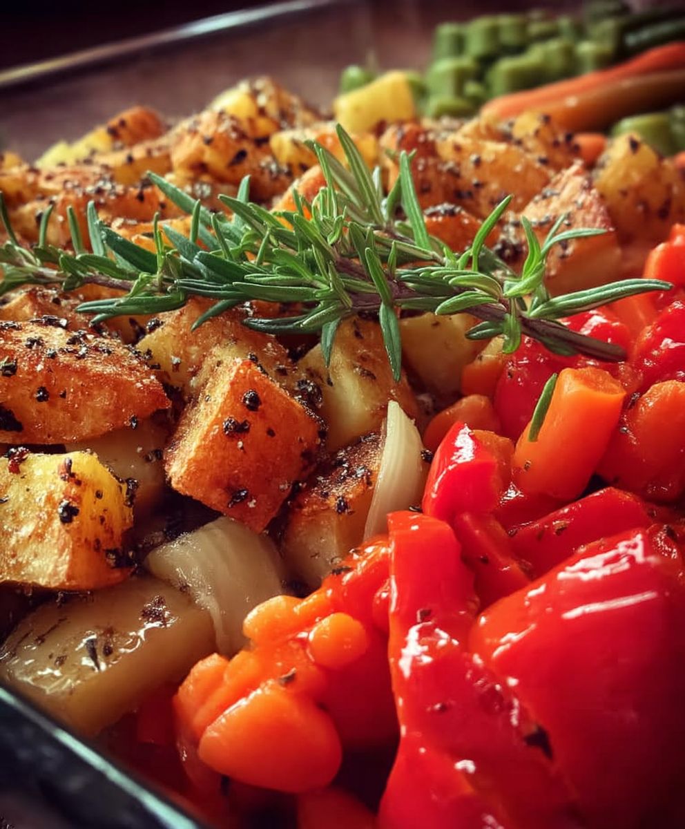 Ofenkartoffel Eckchen mit Gemüse