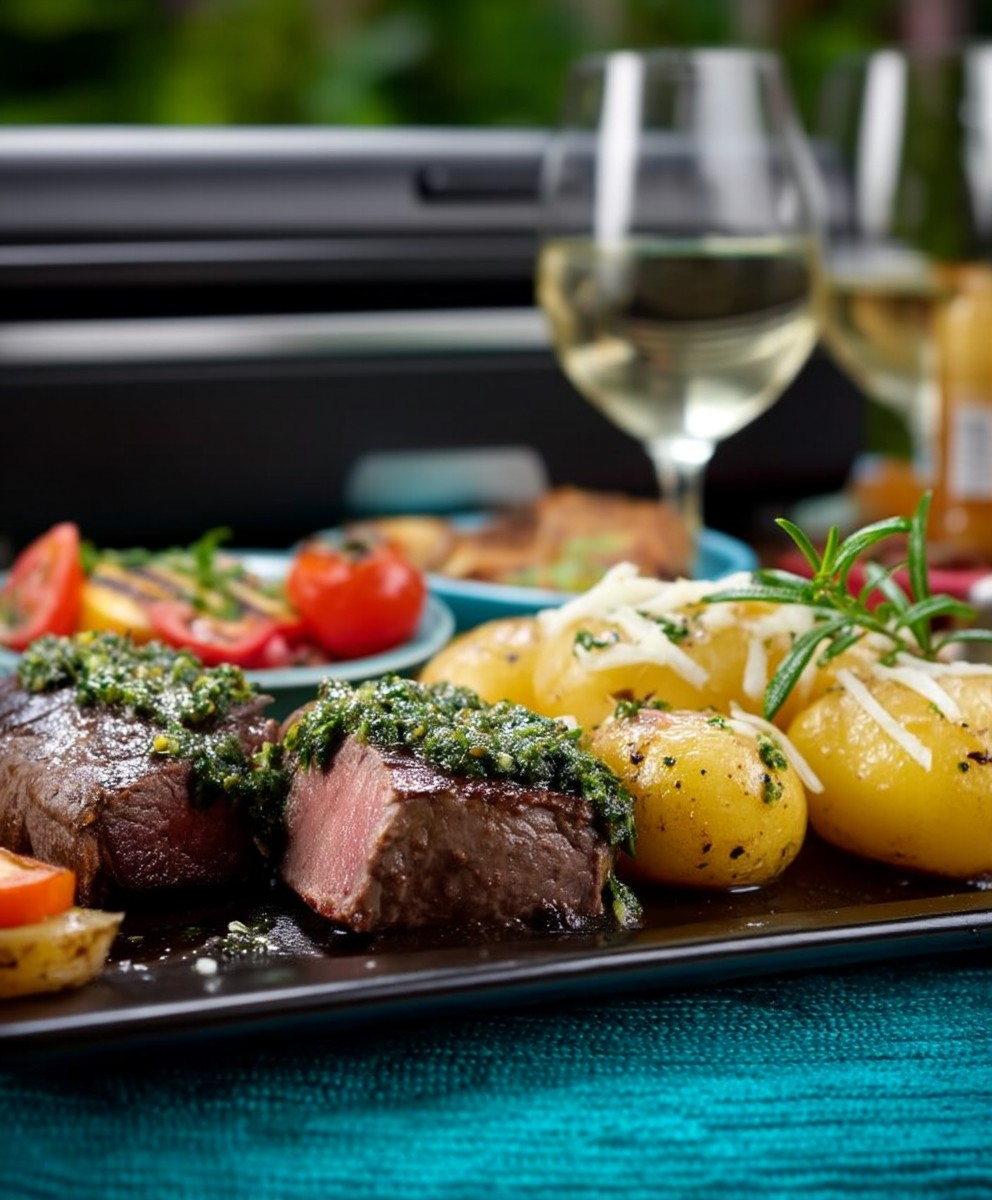 Rindersteak Chimichurri Rosmarinkartoffeln Grill