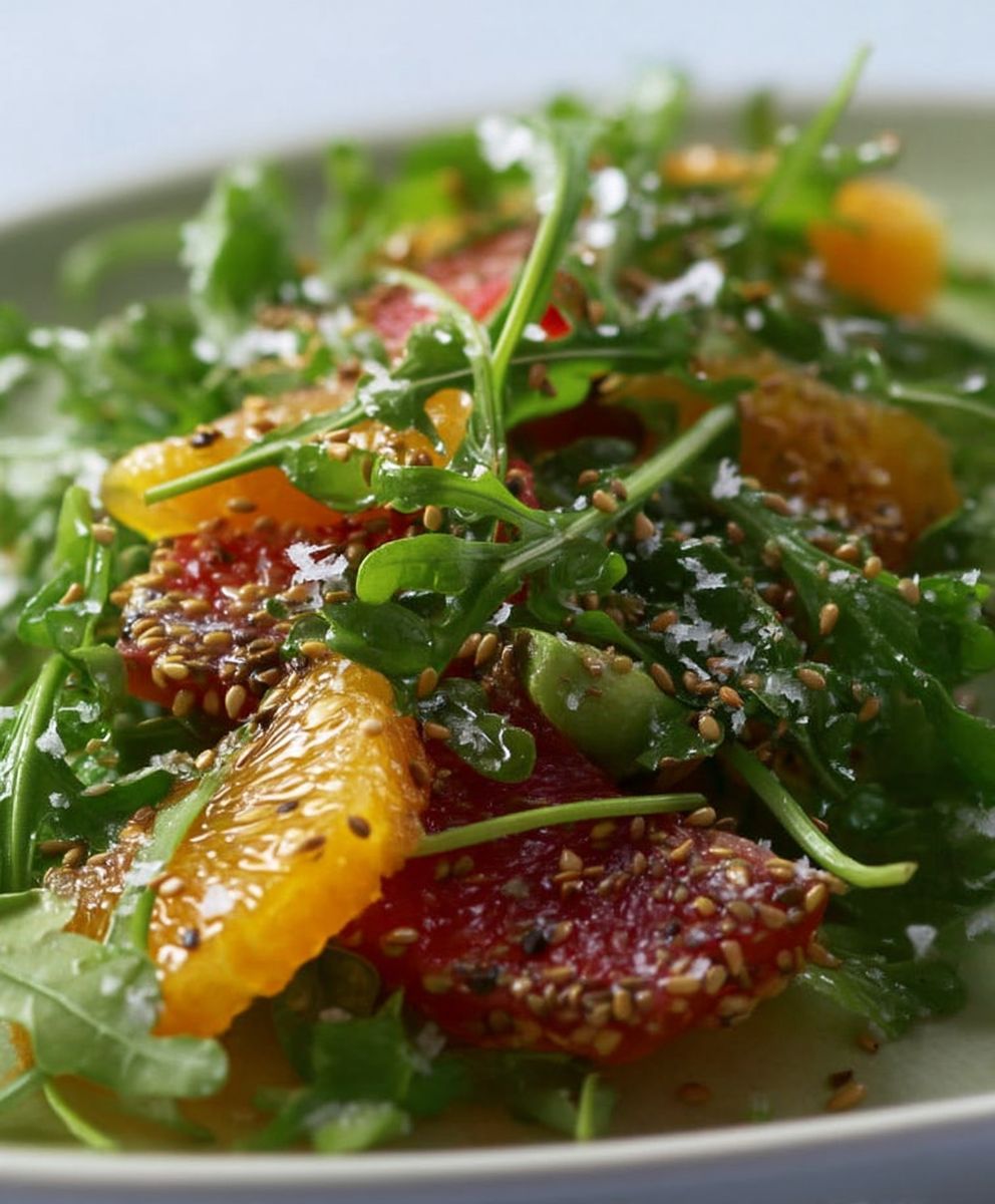 Rucola Zitrus Salat Sesam