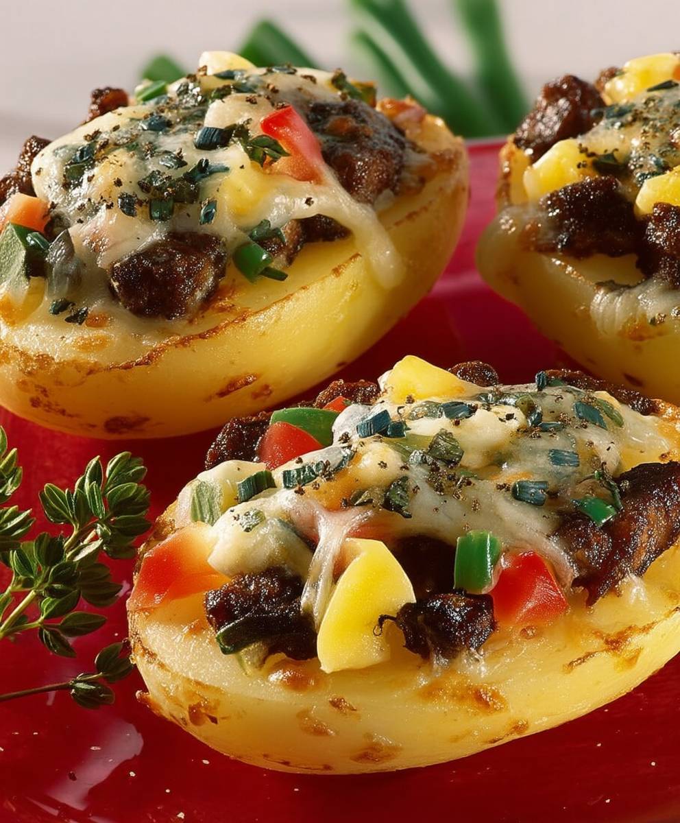 Gefüllte Kartoffeln überbacken