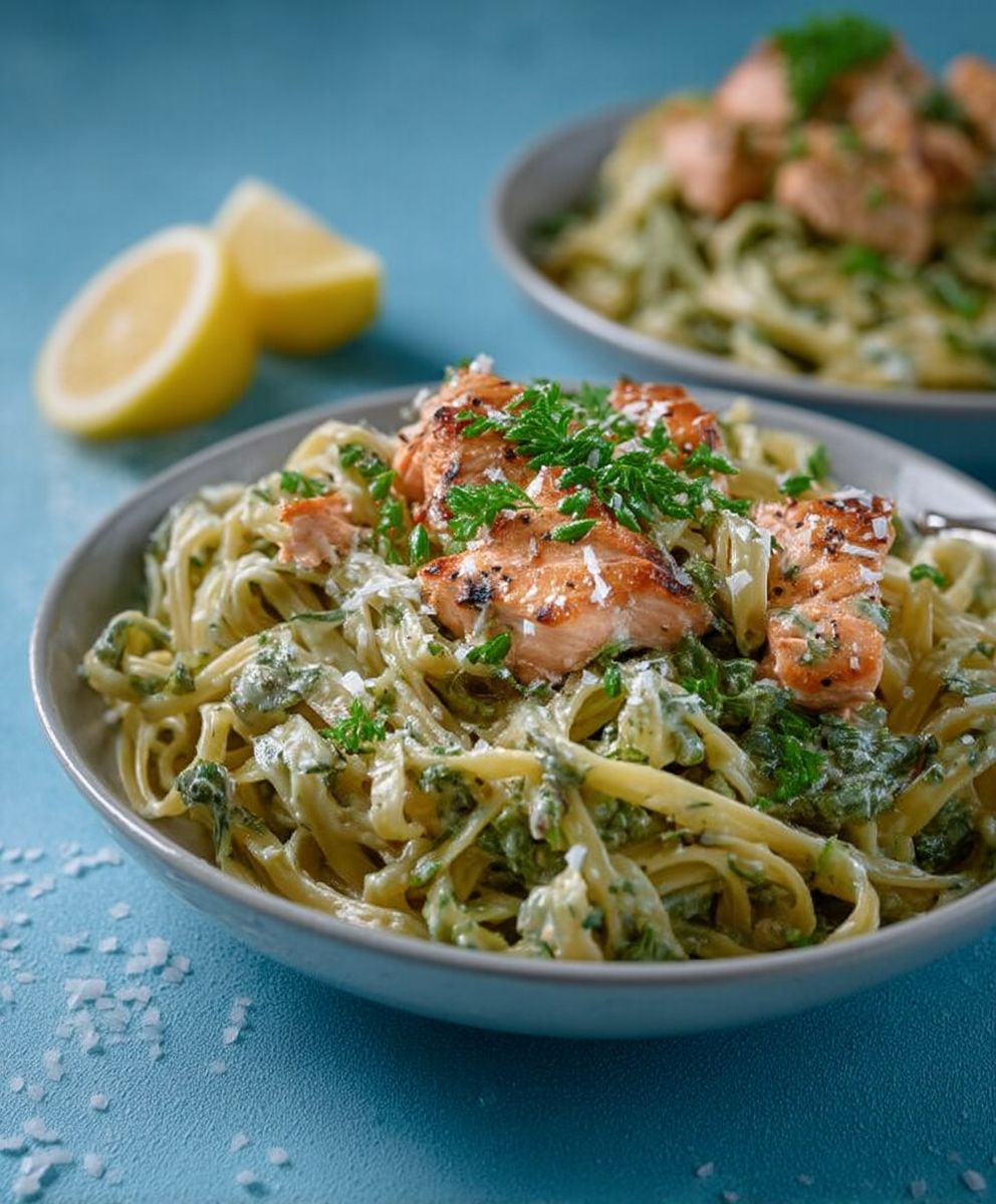 Lachspasta Sahne Sauce schnell