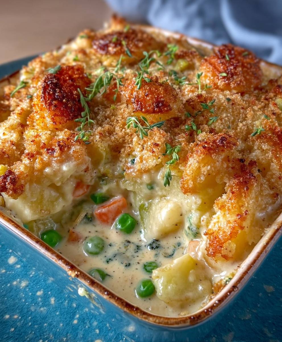 Gemüse Kartoffelauflauf überbacken