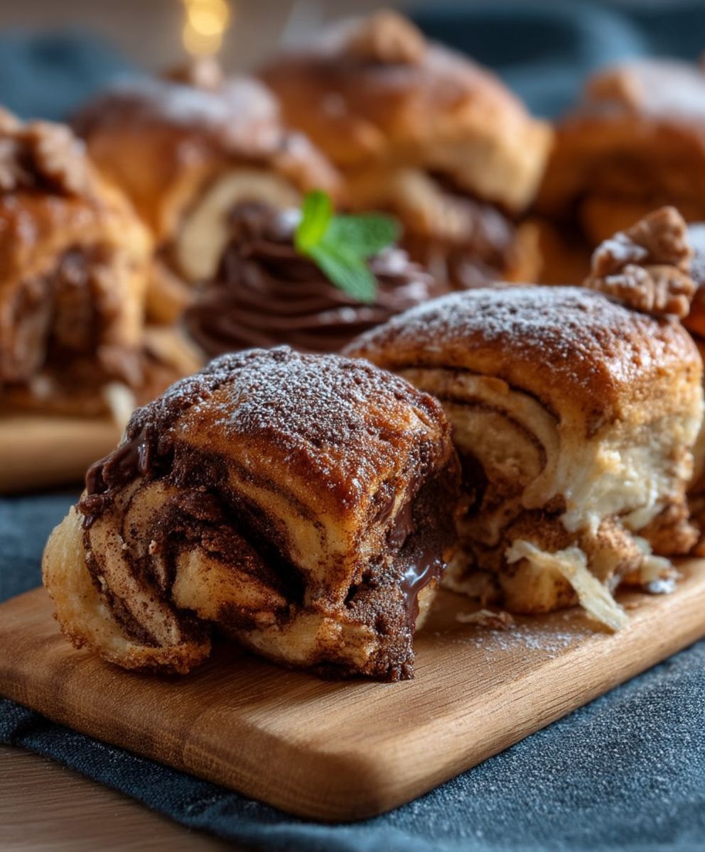 Schoko Spekulatius Brötchen backen