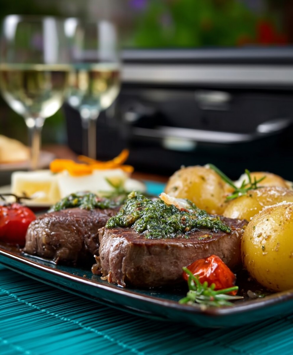 Rindersteak Chimichurri Rosmarinkartoffeln Grill