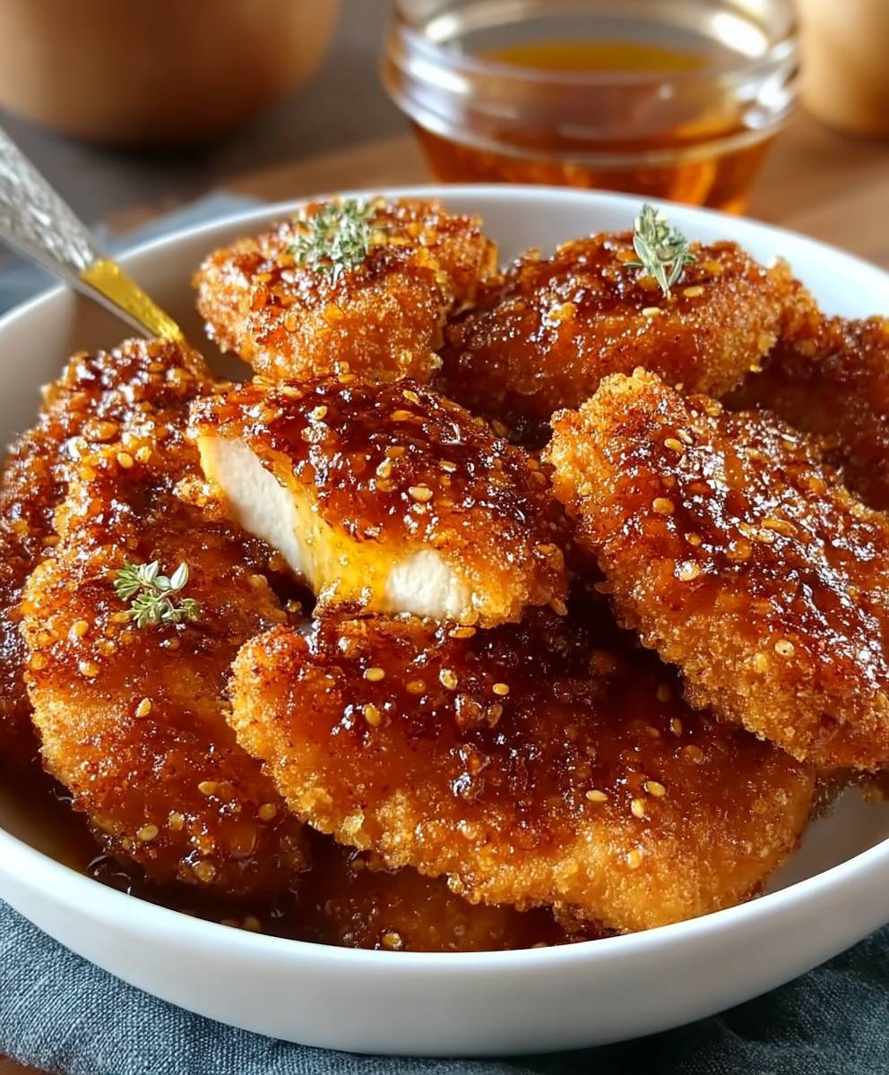 Honig Hähnchen knusprig backen